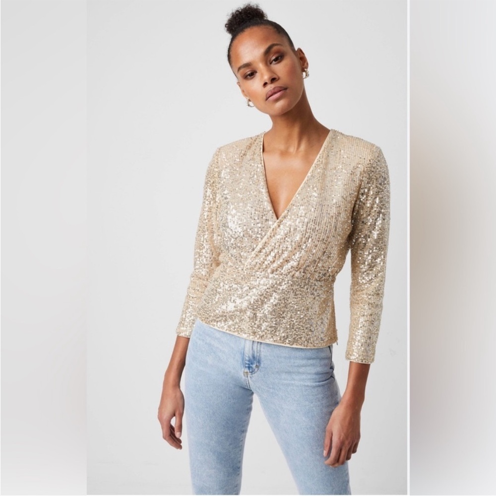 French Connection Sequin Blouse